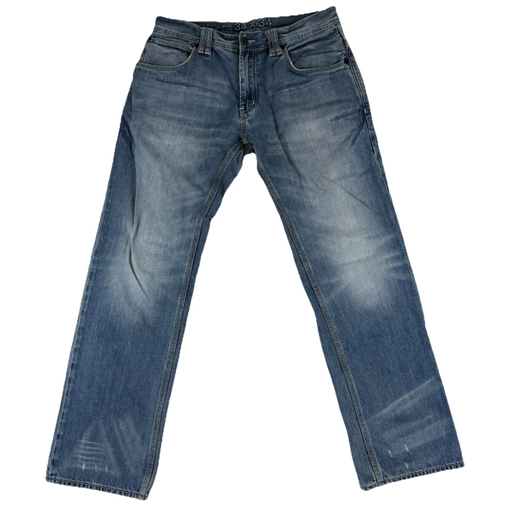 Artful‎ Dodger Distressed Blue Jeans Men's Size 34 Tag 34x34 Actual 34x32